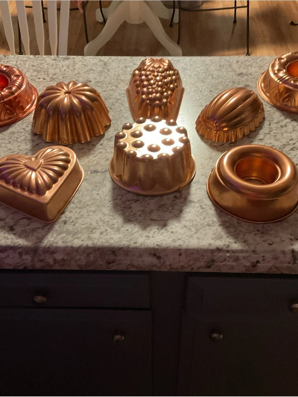 Copper-Colored Decorative Baking Molds Set - Home Kitchen